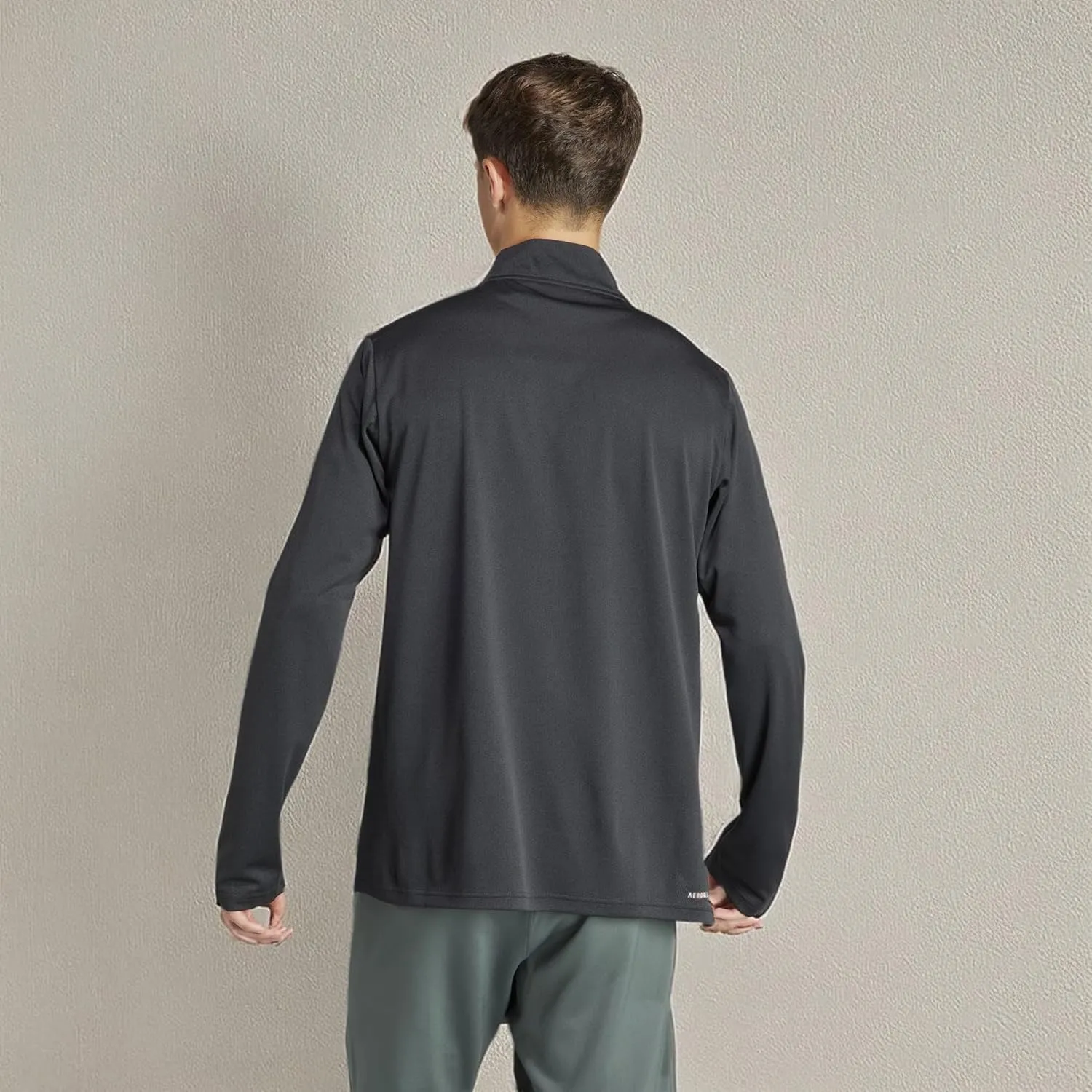 adidas Men's Train Essentials Quarter-Zip Long Sleeve T-Shirt