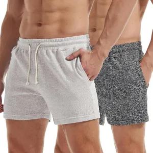 AIMPACT Mens Athletic Sweat Shorts 5.5" Elastic Waist Casual Pajama Short with Pocket Gym Workout Short Shorts for Men
