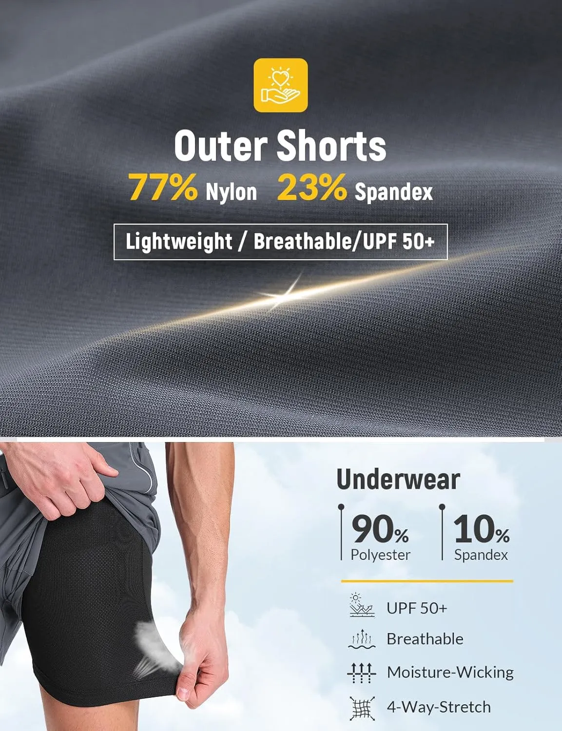 baleaf Men's Mountain Bike Shorts 4D Padded Loose-fit MTB Cycling Lightweight Bicycle Biking Shorts Zipper Pockets
