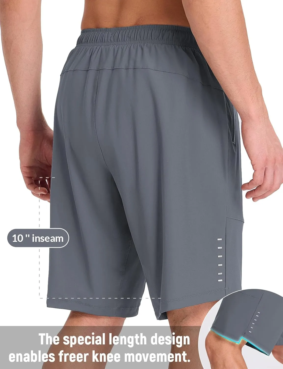 baleaf Men's Mountain Bike Shorts 4D Padded Loose-fit MTB Cycling Lightweight Bicycle Biking Shorts Zipper Pockets