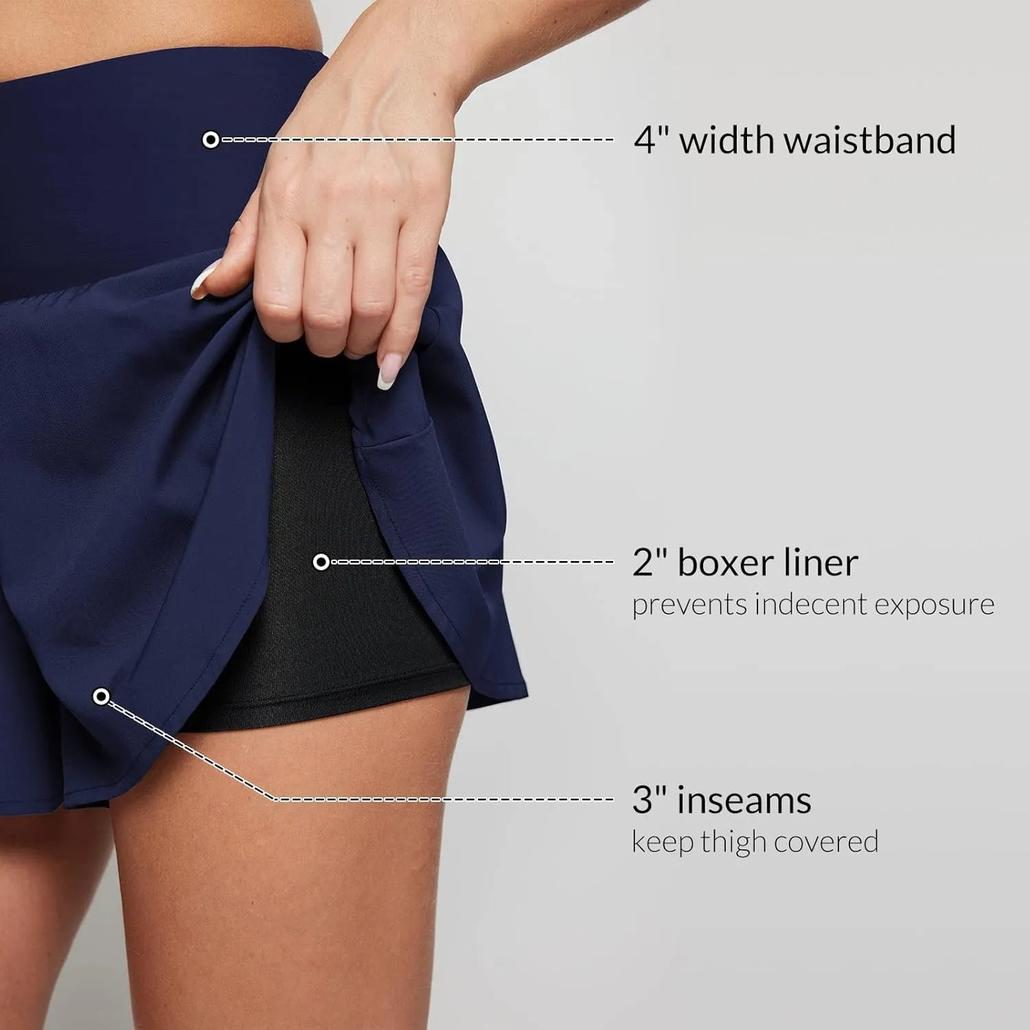 baleaf Women's Swim Shorts Bottoms High Waisted Board Shorts Tummy Control Flowy Swimsuit Bathing Suit with Liner