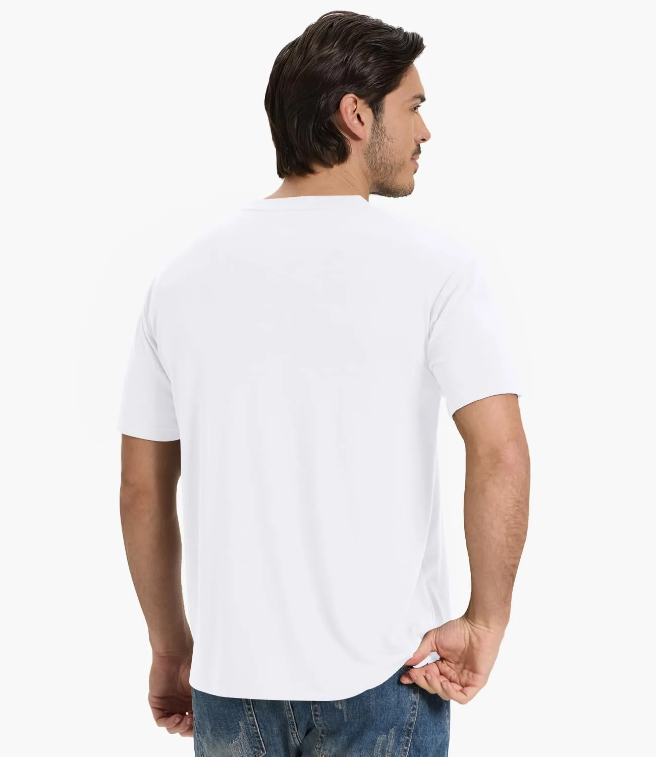 BAMBOO COOL Men's Pocket T-Shirts Heavy Weight Short Sleeve Tee Shirts Crew Neck Tshirt Soft Classic Undershirts for Men