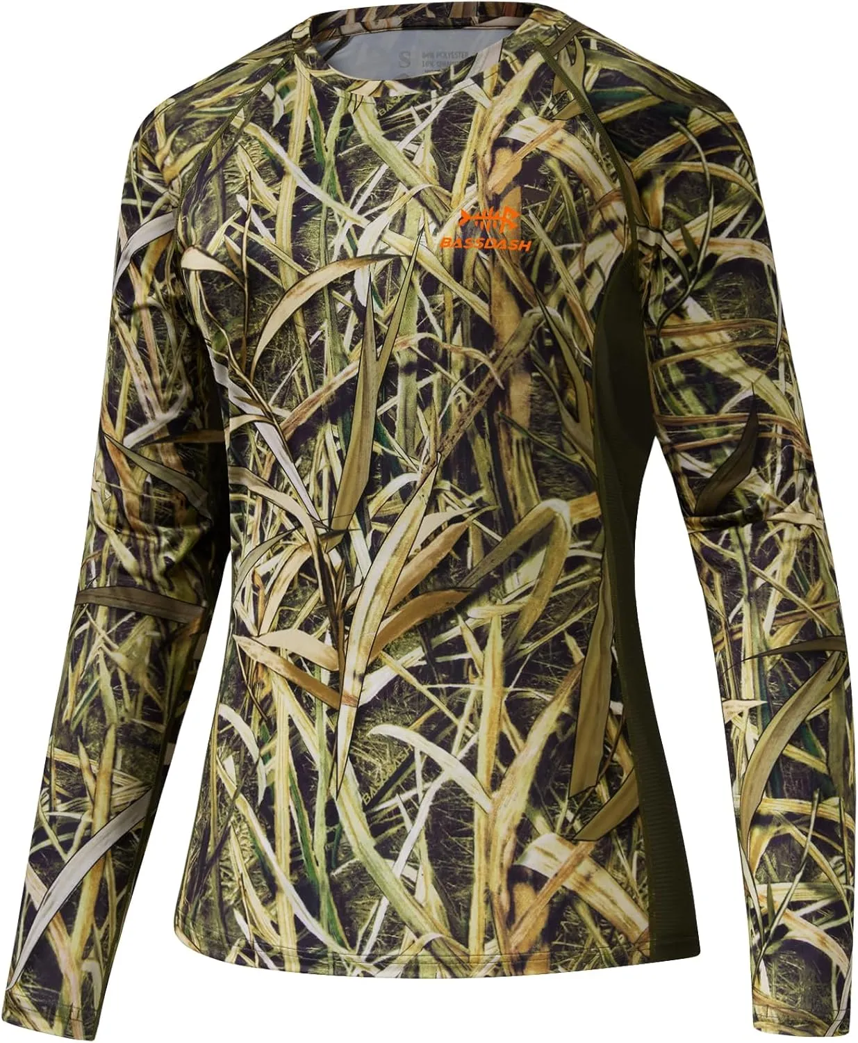BASSDASH Womens Camo Hunting Shirt Long Sleeve UPF 50  Sun Protection Performance Tee Fishing Hiking