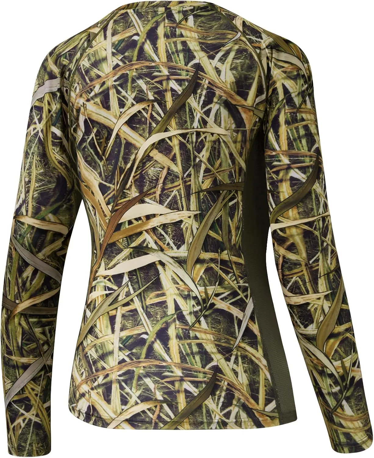 BASSDASH Womens Camo Hunting Shirt Long Sleeve UPF 50  Sun Protection Performance Tee Fishing Hiking