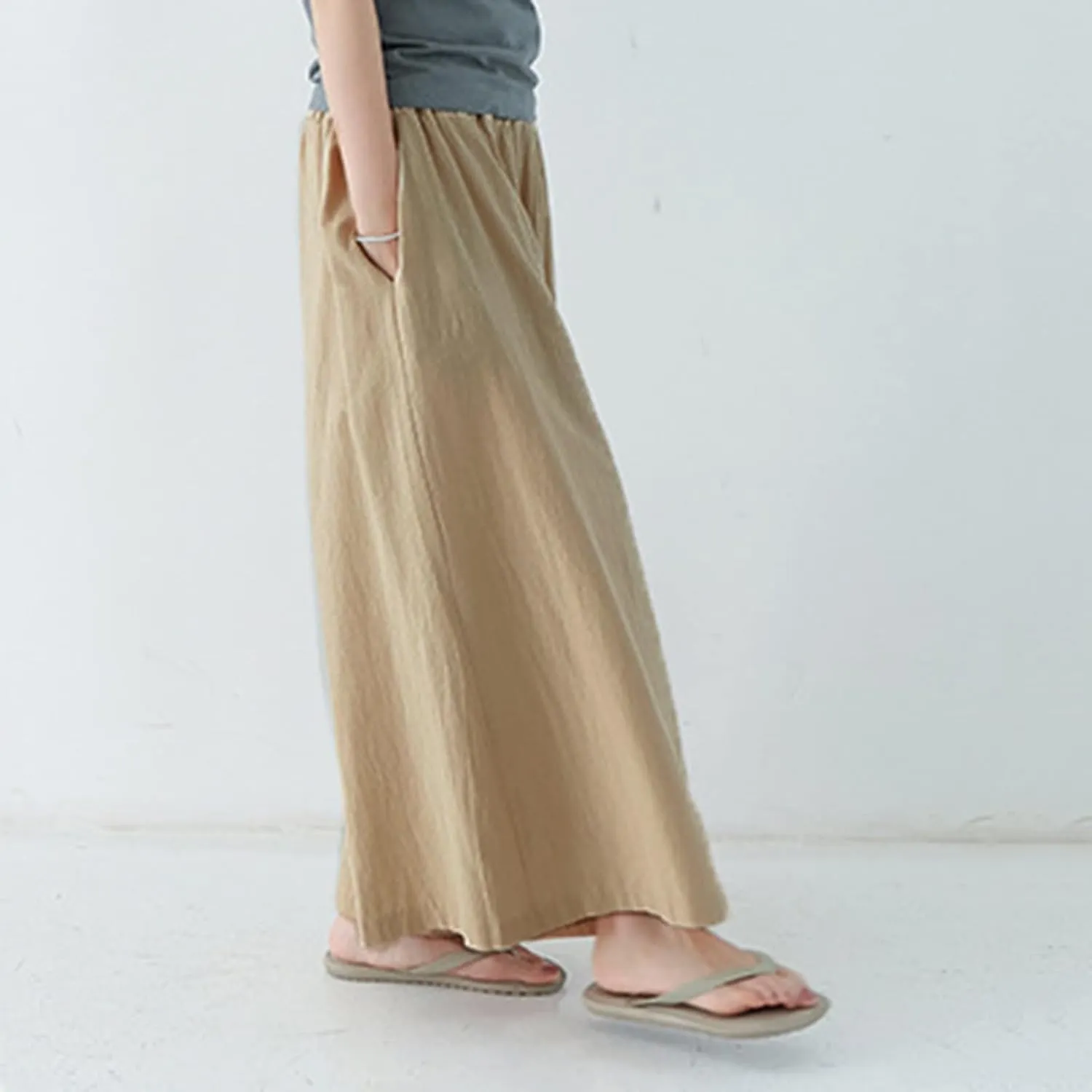 Beach Pants for Women Wide Leg Wide Leg Long Pant Trousers with Pocket Linen Blend