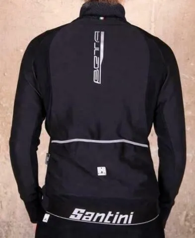 Beta Lightweight Gore Windstopper Womens Cycling Jacket Black by Santini
