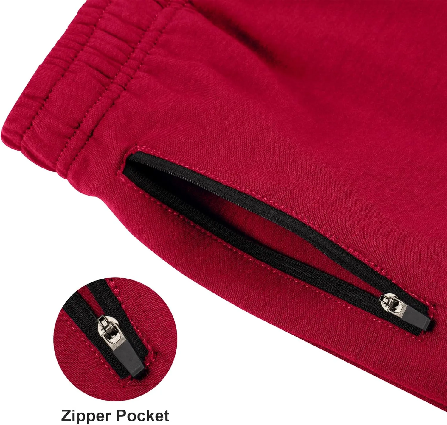 BIG ELEPHANT Kids Casual Shorts with Zipper Pockets and Drawsting, Youth Boys Athletic Shorts for Running Playing