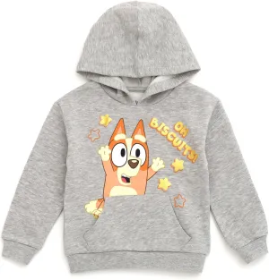 Bluey Girls Fleece Hoodie Toddler to Big Kid Sizes (2T - 14-16)