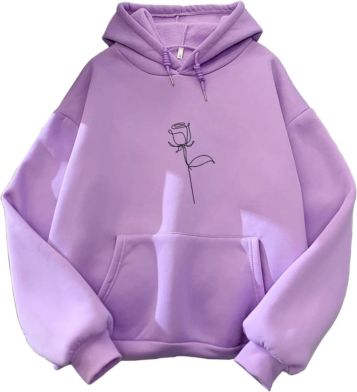 Bobeutou Cute Mushroom Graphic Kawaii Sweatshirt for Teen Girls Oversized Aesthetic Warm Hoodie Tops with Pocket Pullover