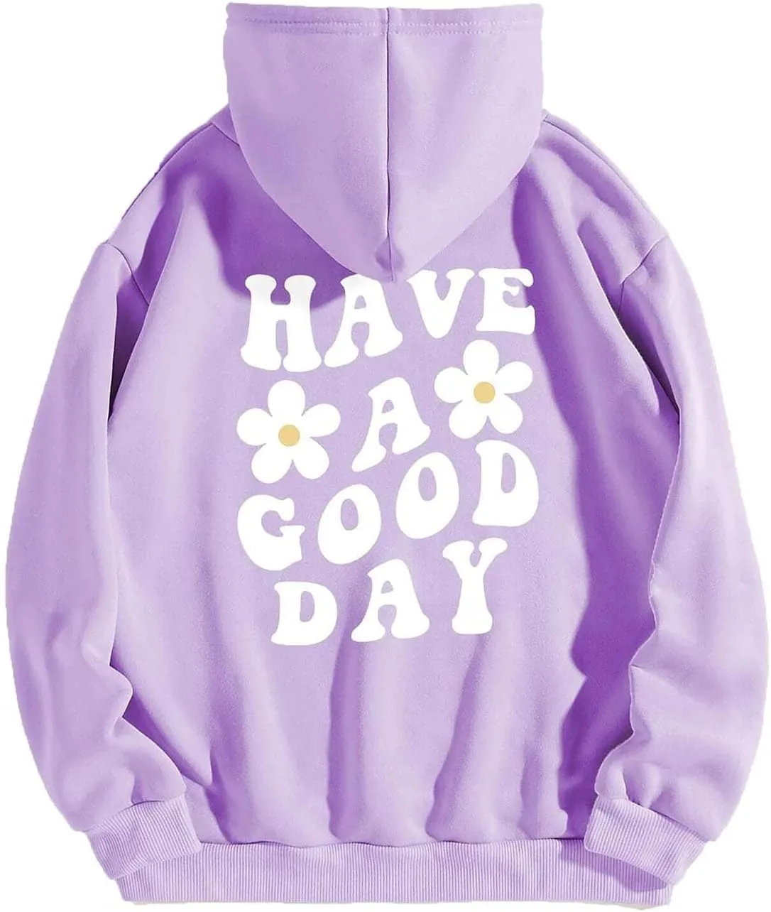 Bobeutou Women Oversized Letter Graphic Print Aesthetic Hoodies Preppy Hooded Sweatshirt Trendy Fleece Hoodie Pullover Top