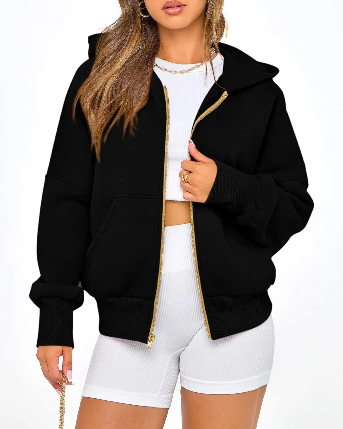 BTFBM Womens Zip Up Hoodies Long Sleeve Fashion Sweatshirt Fleece Y2K Hooded Jacket 2025 Trendy Fall Spring Clothes