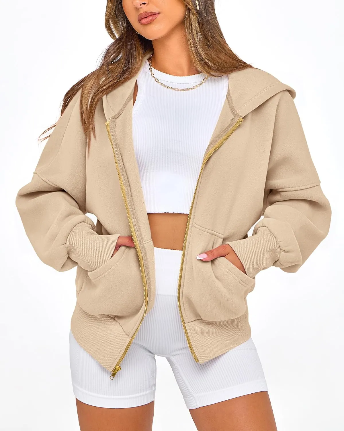 BTFBM Womens Zip Up Hoodies Long Sleeve Fashion Sweatshirt Fleece Y2K Hooded Jacket 2025 Trendy Fall Spring Clothes