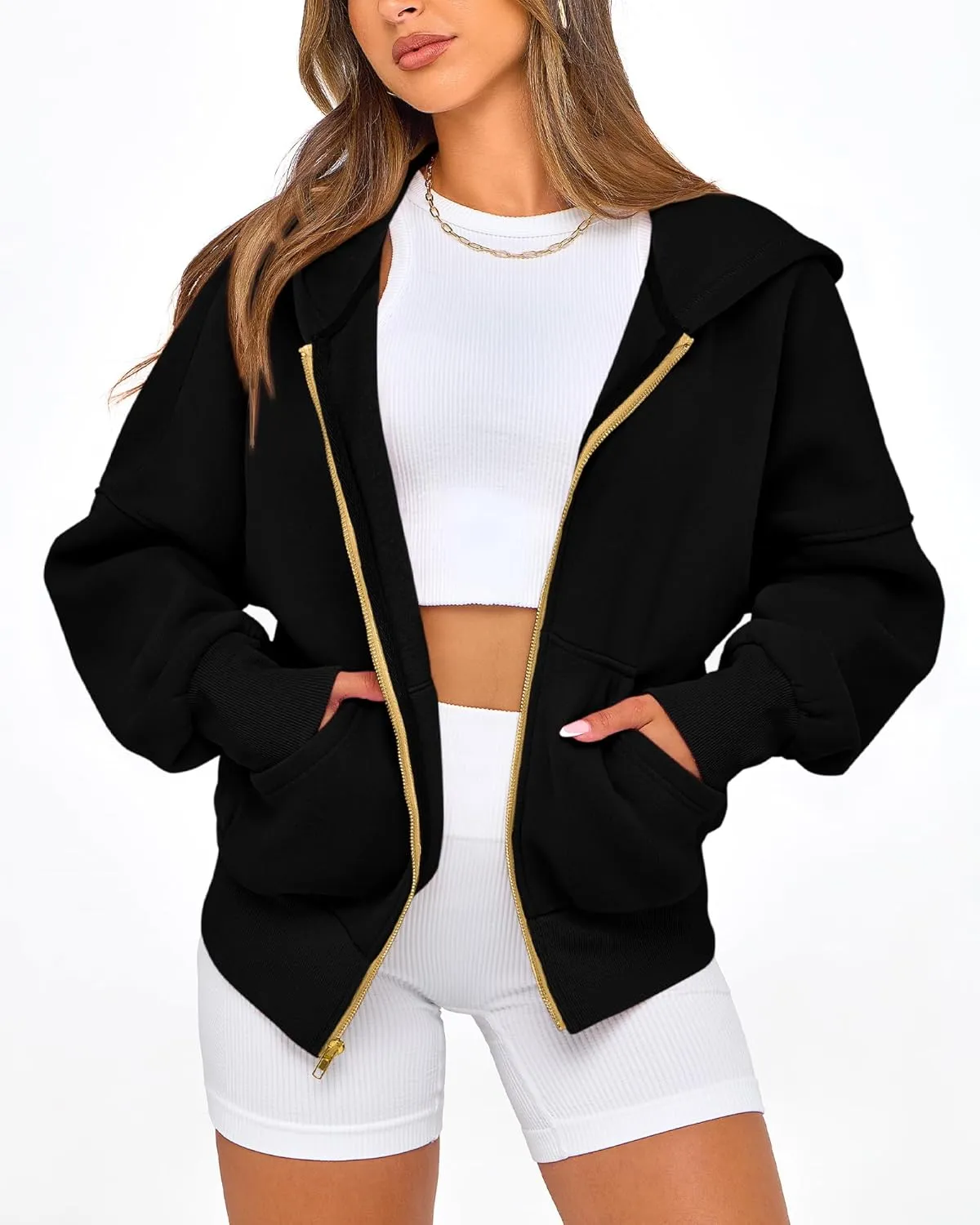 BTFBM Womens Zip Up Hoodies Long Sleeve Fashion Sweatshirt Fleece Y2K Hooded Jacket 2025 Trendy Fall Spring Clothes