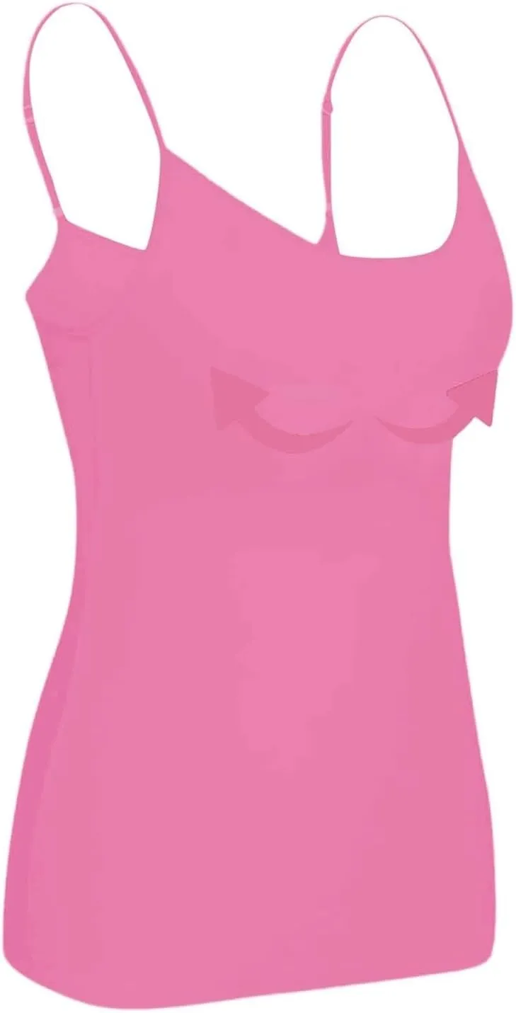 Built in Bra Tank Tops for Women 2025 Spring Casual Sleeveless Strap Camisole Plus Size Cotton Padded Workout Tops
