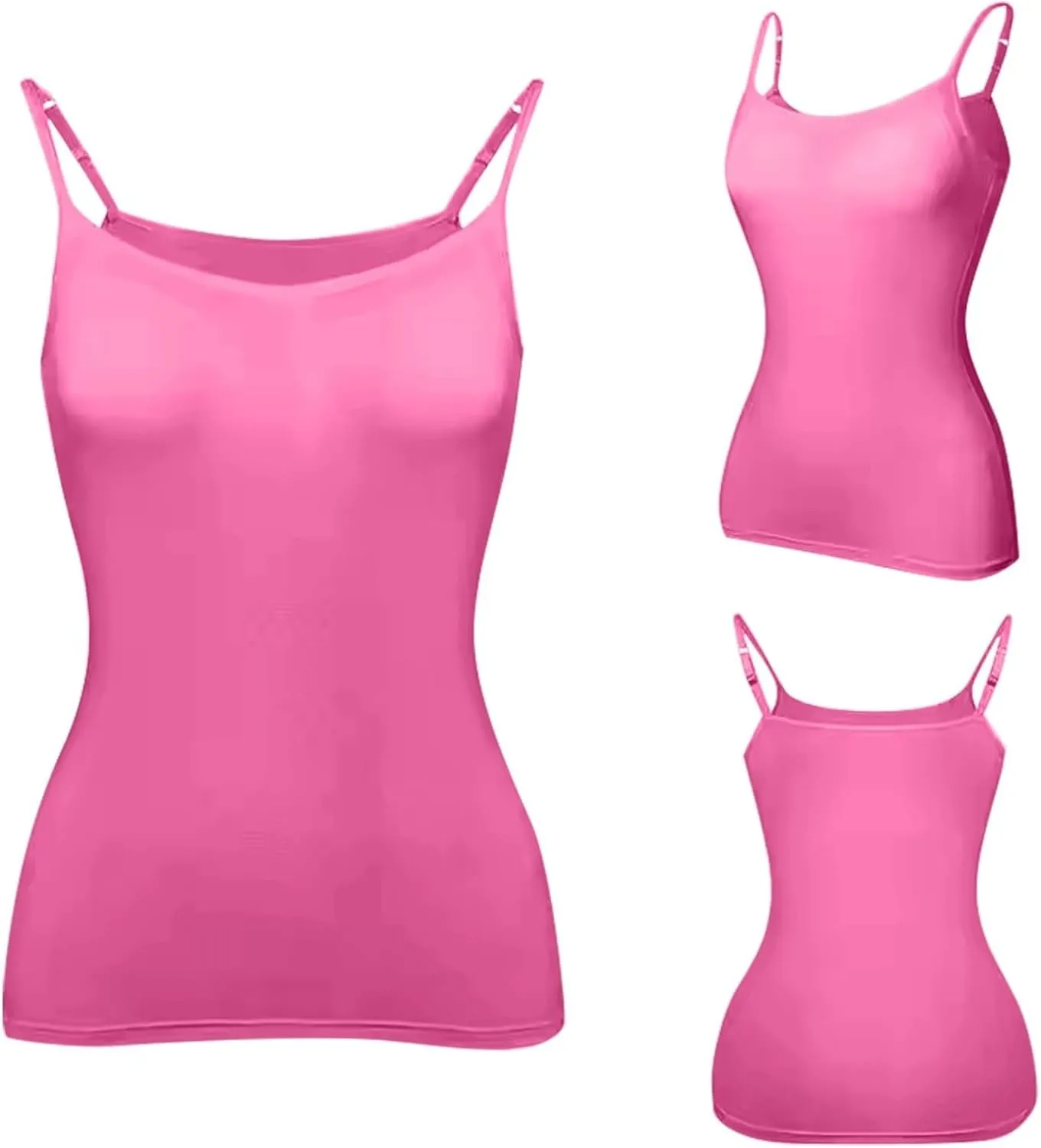 Built in Bra Tank Tops for Women 2025 Spring Casual Sleeveless Strap Camisole Plus Size Cotton Padded Workout Tops