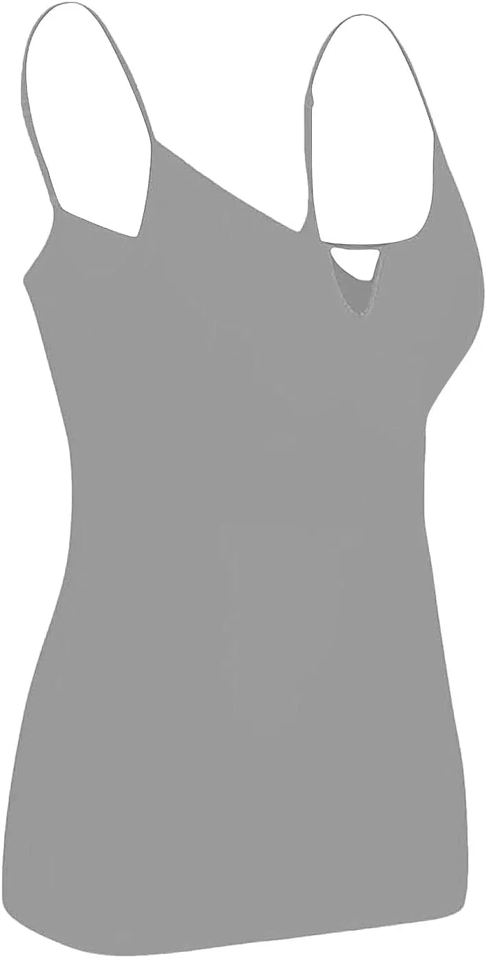 Built in Bra Tank Tops for Women Summer Plus Size Sleeveless Spaghetti Strap Camisole Padded Workout Yoga Cami Tops