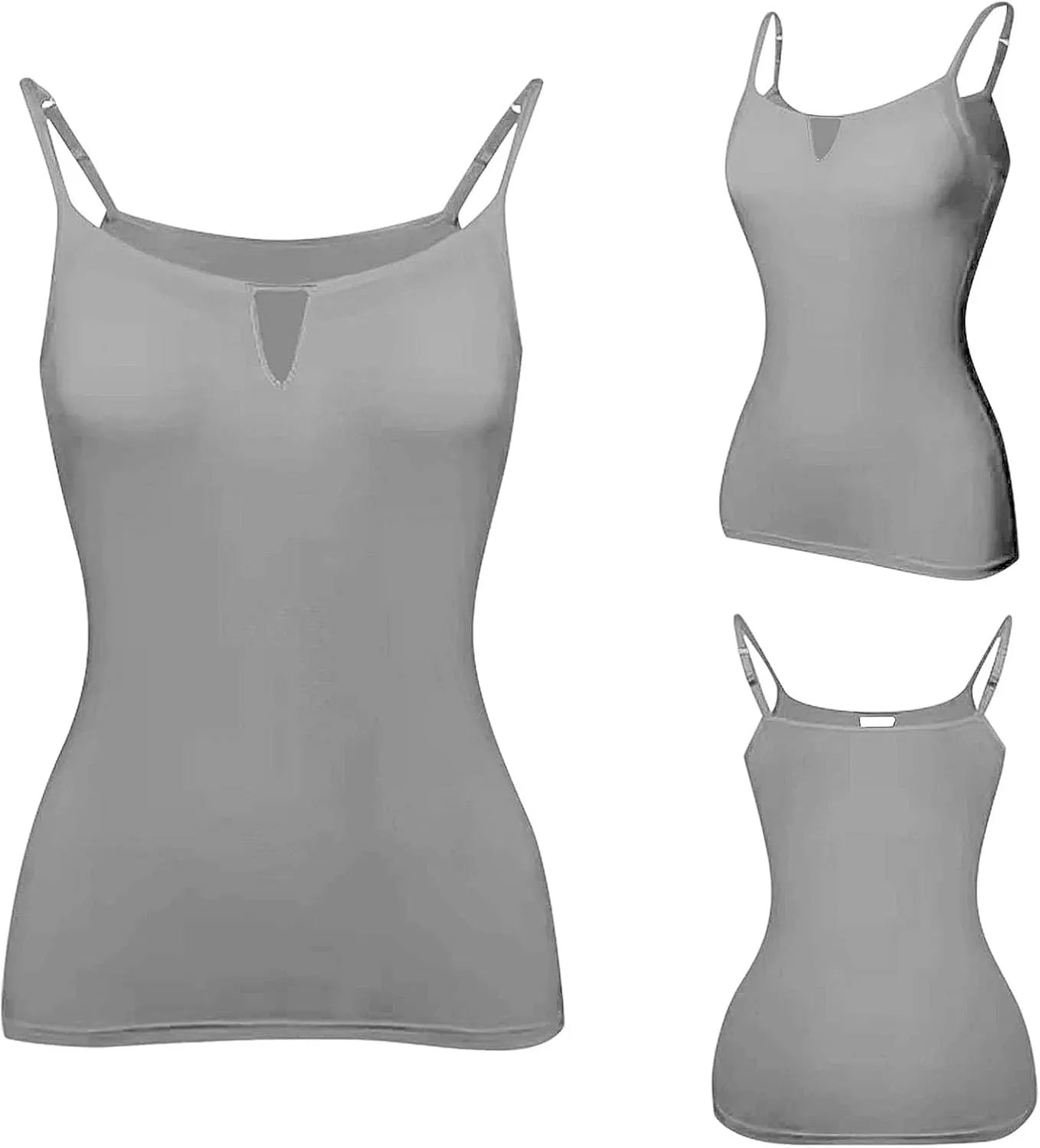 Built in Bra Tank Tops for Women Summer Plus Size Sleeveless Spaghetti Strap Camisole Padded Workout Yoga Cami Tops
