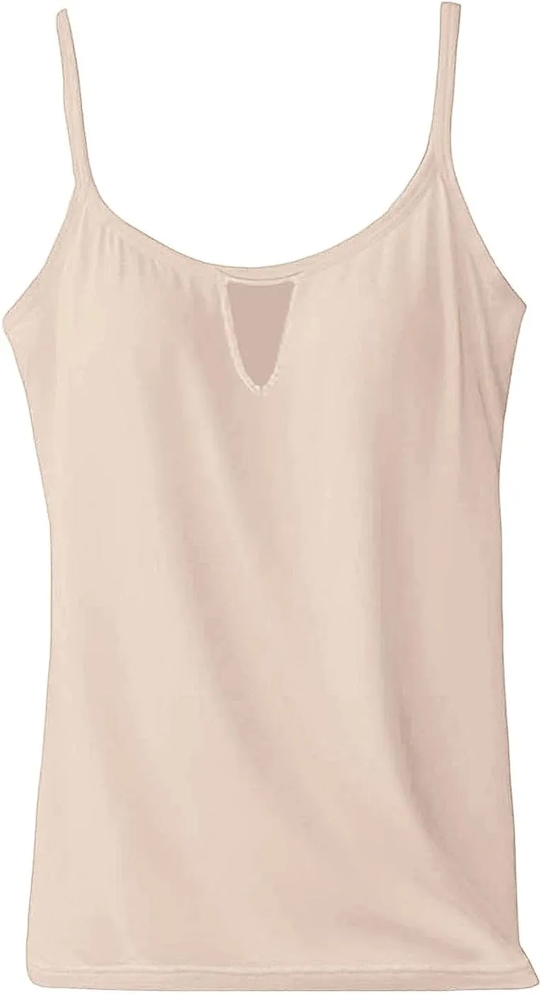 Built in Bra Tank Tops for Women Summer Plus Size Sleeveless Spaghetti Strap Camisole Padded Workout Yoga Cami Tops