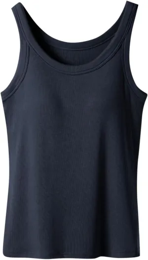 Camisole Tops for Women Built in Bra Cotton Spaghetti Strap Tank Top 2025 Summer Workout Layer Padded Cami Shirt