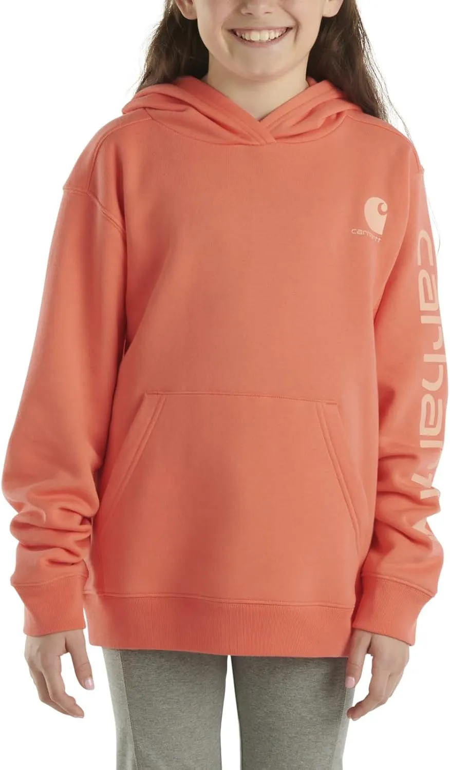 Carhartt Girls' Hoodie Fleece Pullover Sweatshirt