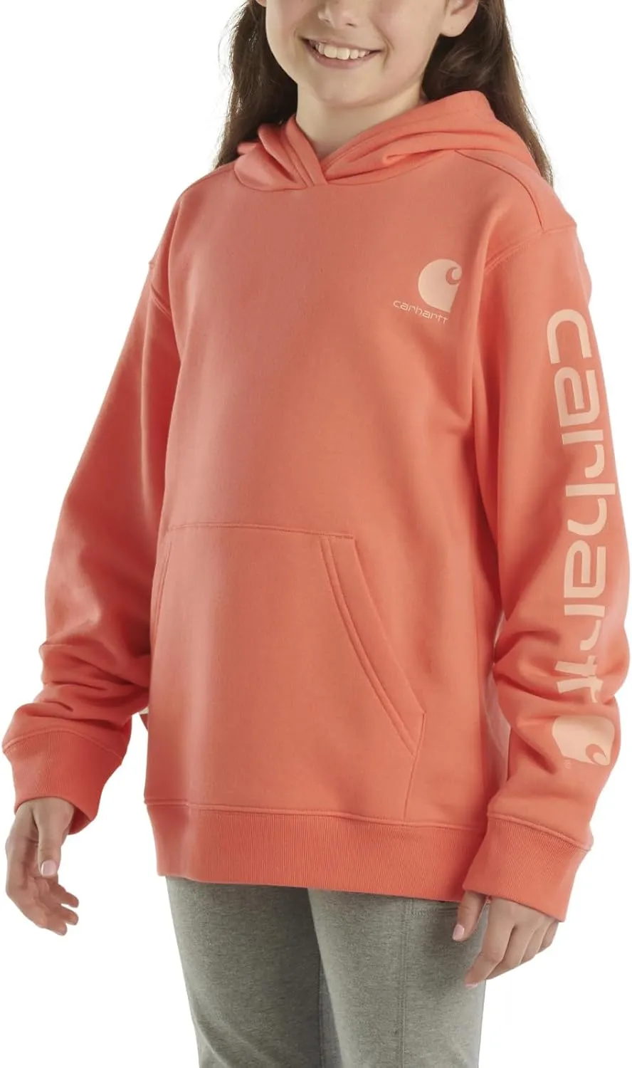 Carhartt Girls' Hoodie Fleece Pullover Sweatshirt