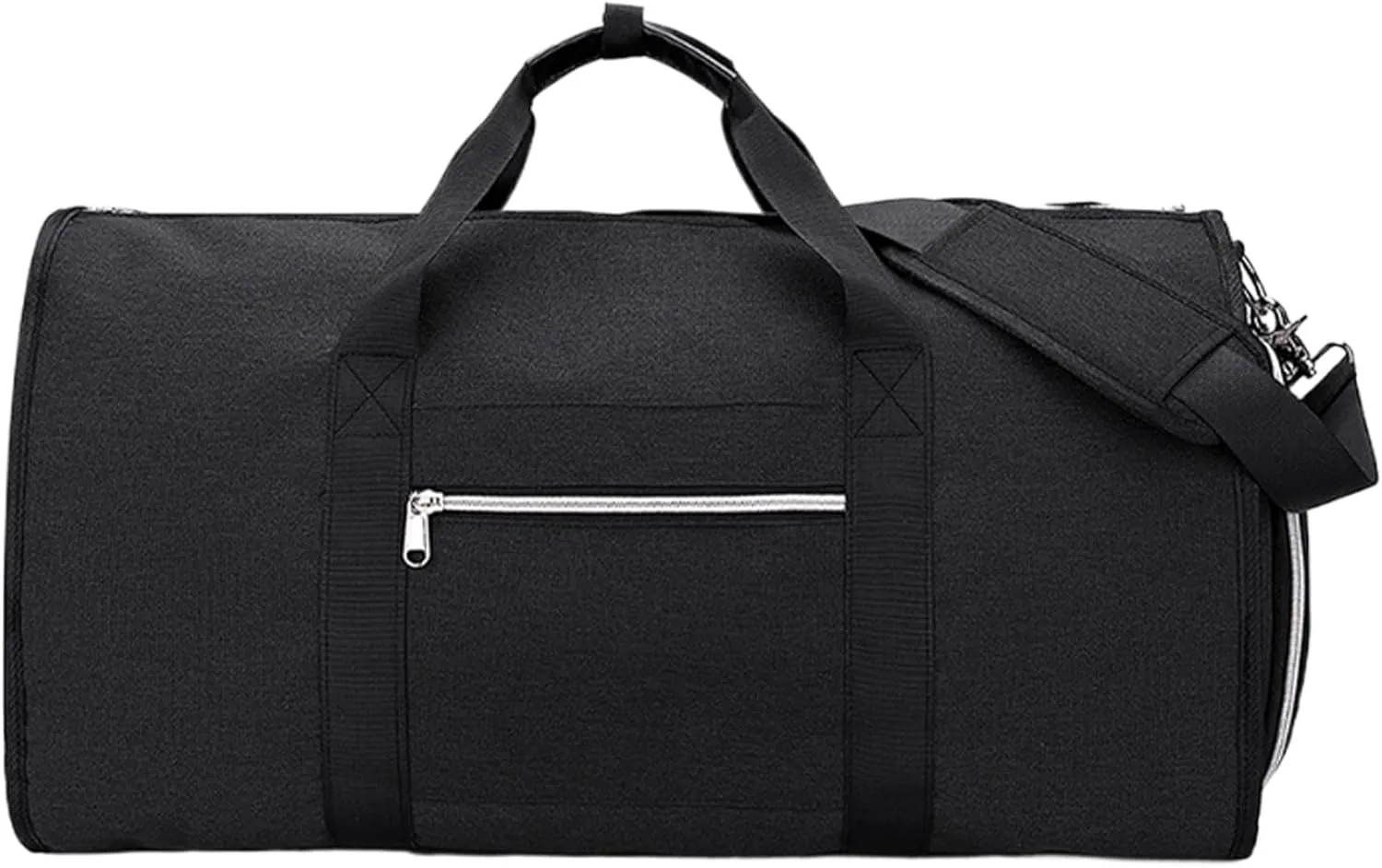 Carry on Garment Bag, Waterproof Duffel Bag with Handle & Detachable Shoulder Strap Dry Wet Separation, 2 in 1 Hanging Dress Suitcase with Shoe Pouch for Business Overnight Travel White