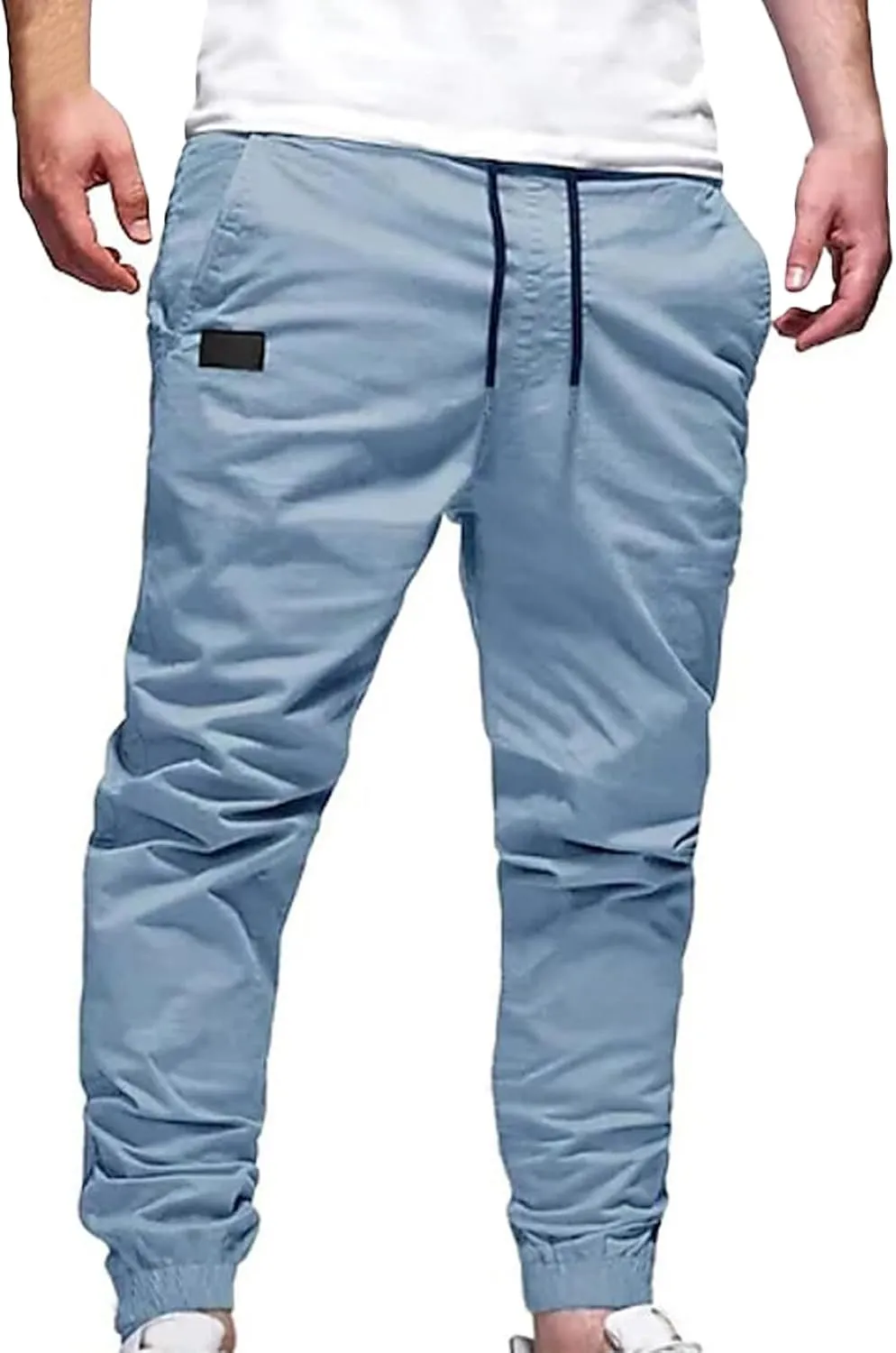 Casual Joggers Pants for Men Slim-Fit Sweatpants Cargo Pants Outdoor Running Jogging Workout Pants with Pockets