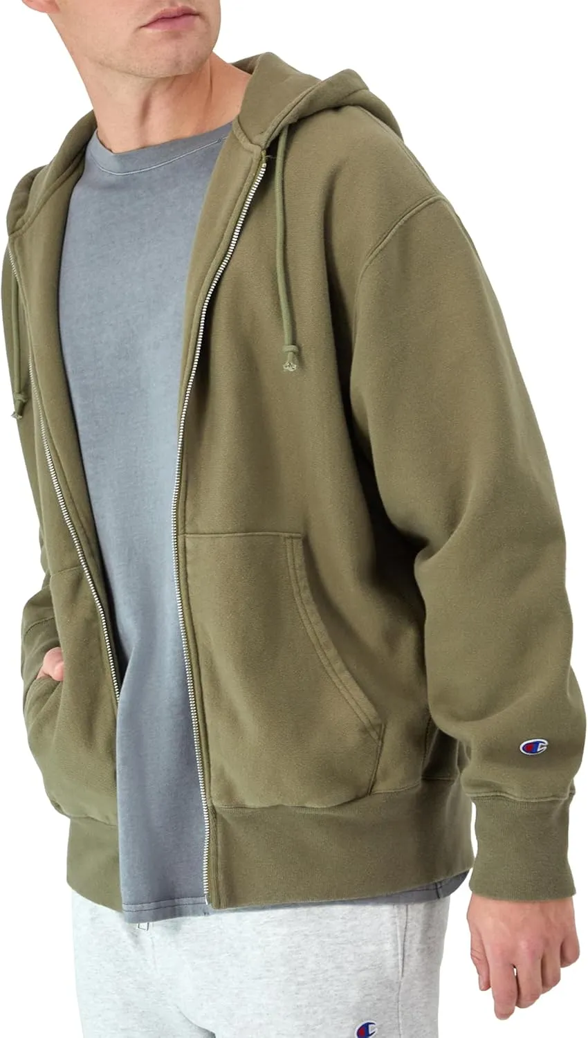 Champion Men's Zip-Up Hoodie, Reverse Weave, Sweatshirt, Fleece Zip-Up Hoodie For Men