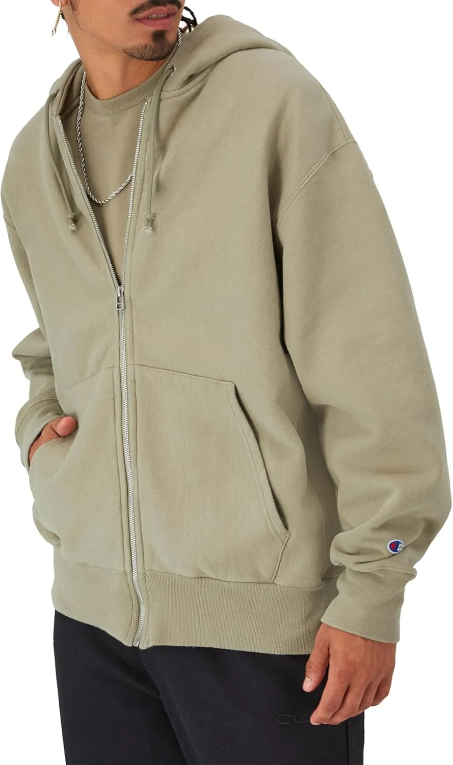 Champion Men's Zip-Up Hoodie, Reverse Weave, Sweatshirt, Fleece Zip-Up Hoodie For Men