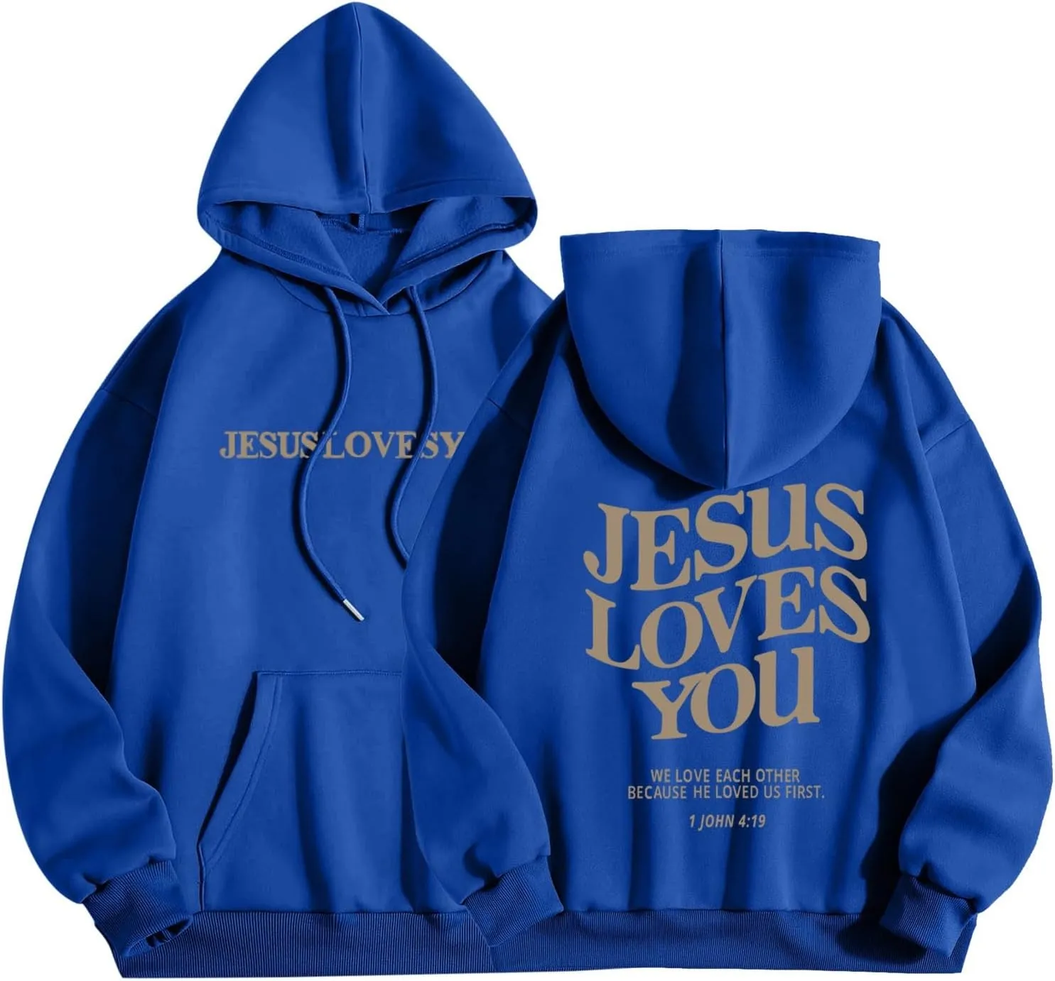 Christian Sweatshirt Women Jesus Loves You,Trust in The Lord Long Sleeve Letter Printed Hoodies