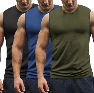COOFANDY Men's 3 Pack Workout Tank Tops Gym Muscle Tee Bodybuilding Fitness Sleeveless T Shirts