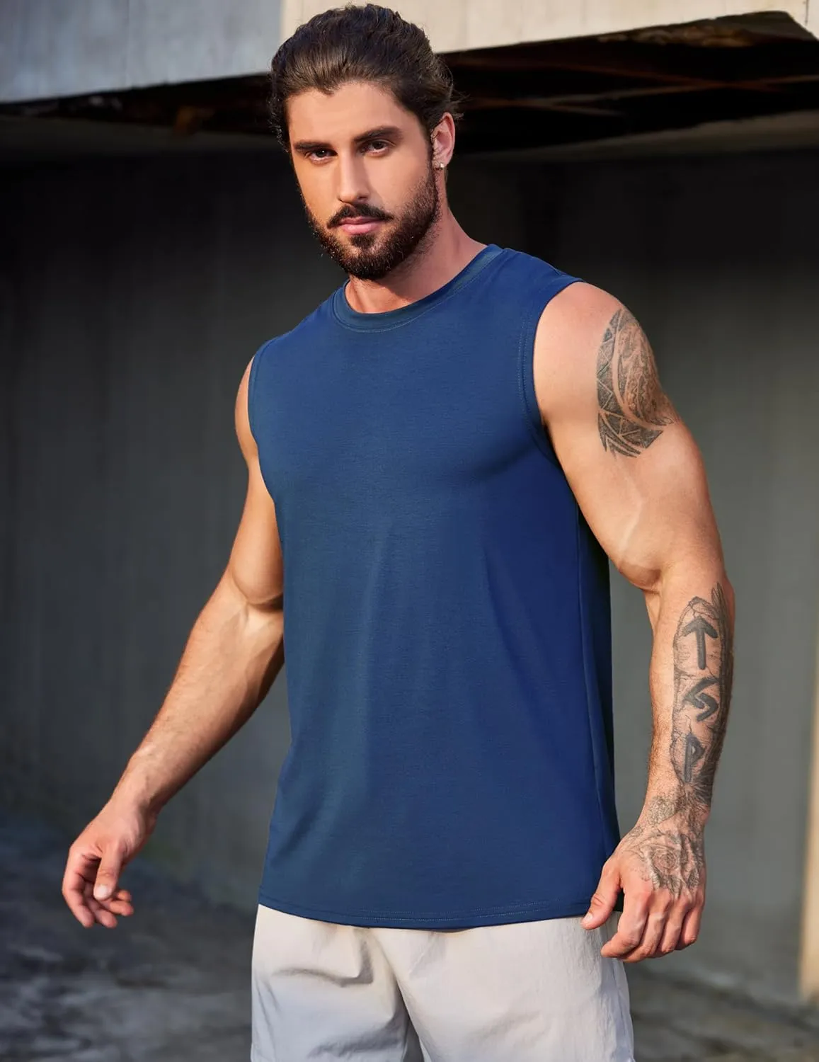 COOFANDY Men's 3 Pack Workout Tank Tops Gym Muscle Tee Bodybuilding Fitness Sleeveless T Shirts