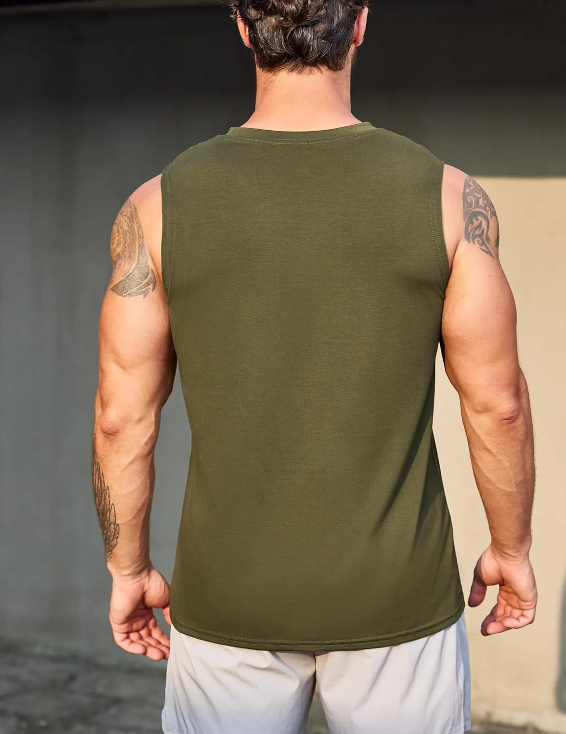 COOFANDY Men's 3 Pack Workout Tank Tops Gym Muscle Tee Bodybuilding Fitness Sleeveless T Shirts