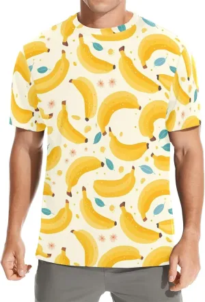 Crew Neck T-Shirts for Men Novelty Short Sleeve Casual Summer Tee Shirt for Gym Basketball Athletic Size S-3XL