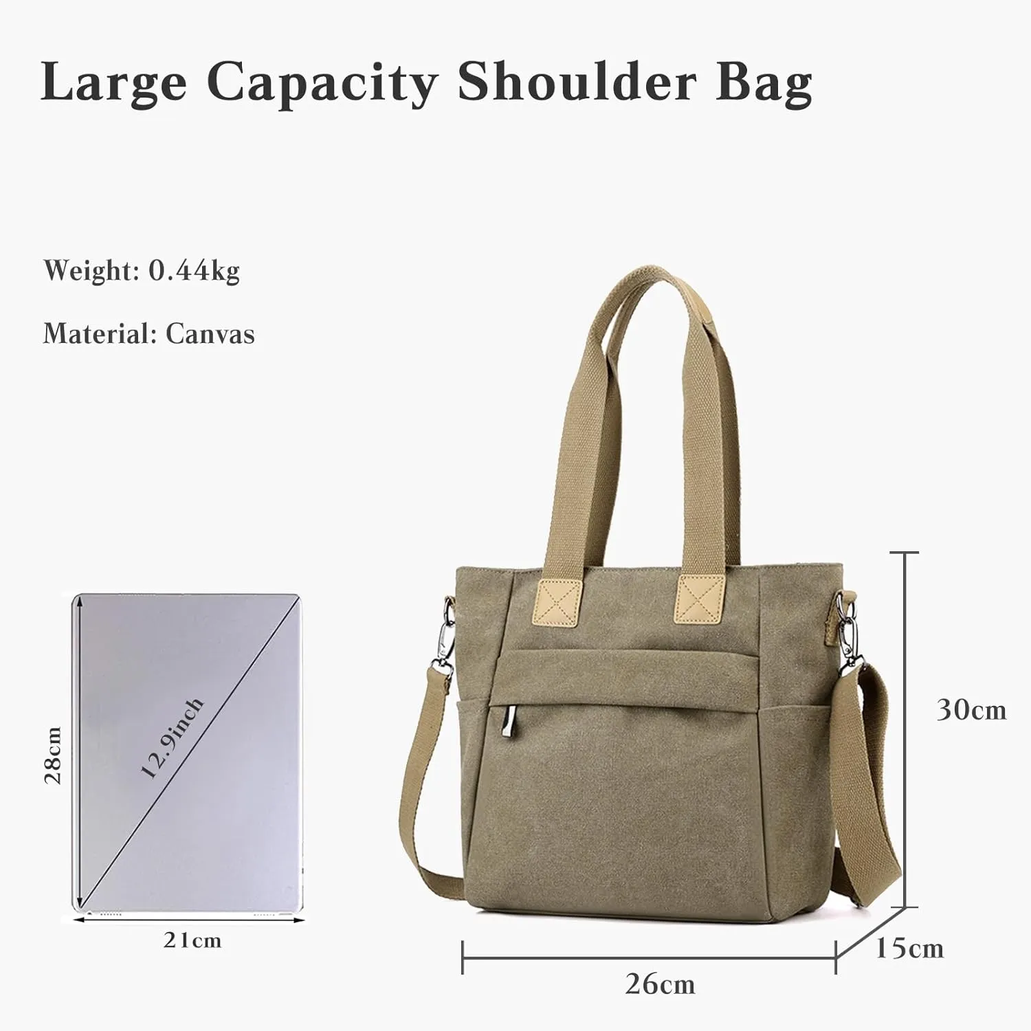 Crossbody Bag for Women Canvas Handbag Casual Top Handle Bag Large Shoulder Bag Tote Bag Satchel Bag