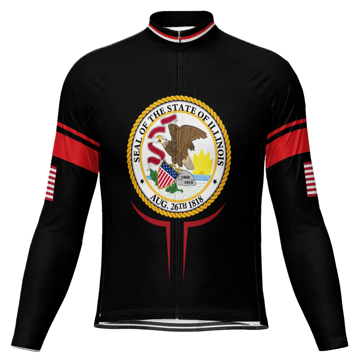 Customized Illinois Winter Thermal Fleece Long Sleeve For Men