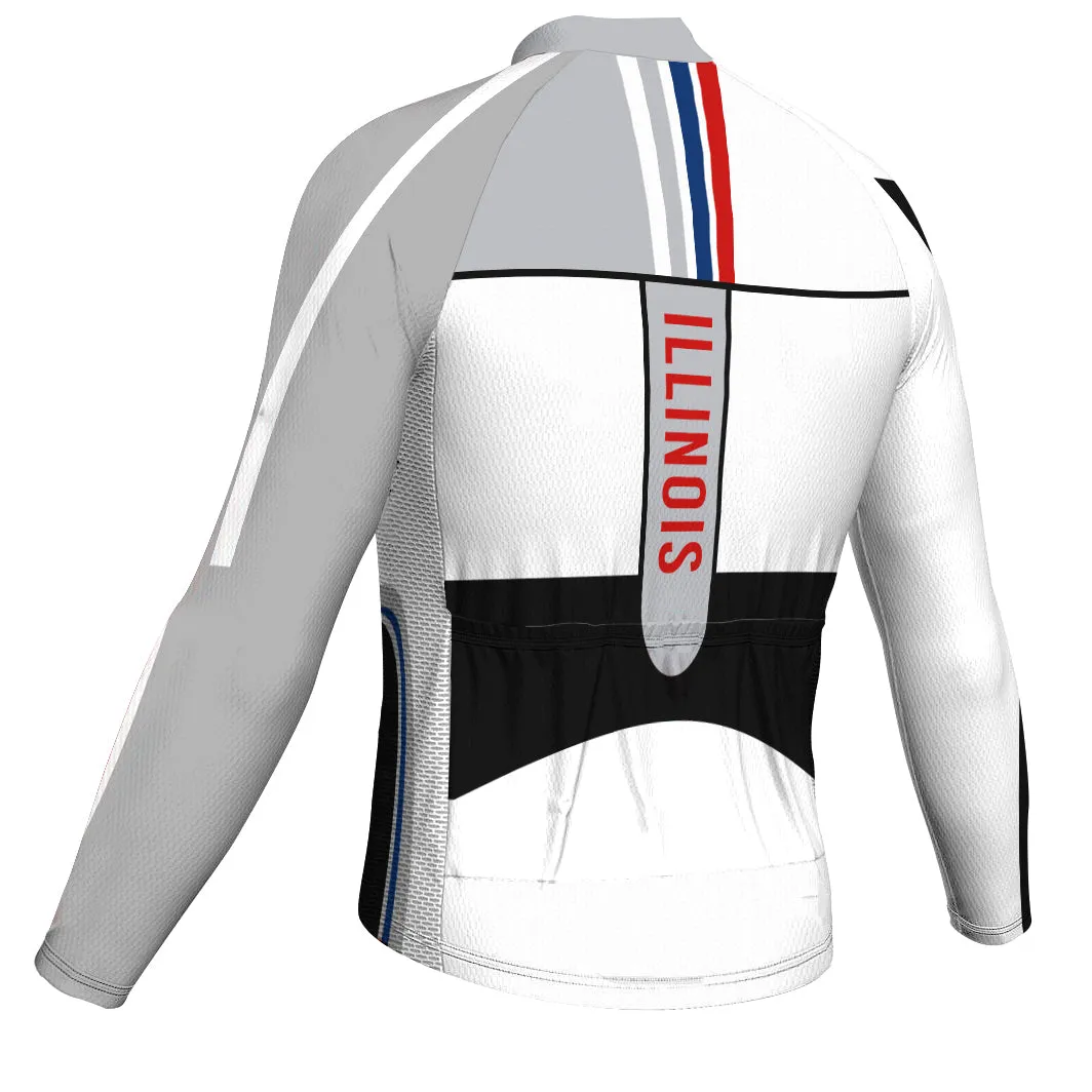Customized Illinois Winter Thermal Fleece Long Sleeve For Men