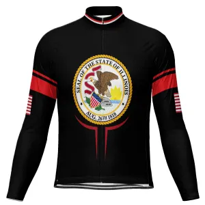 Customized Illinois Winter Thermal Fleece Long Sleeve For Men