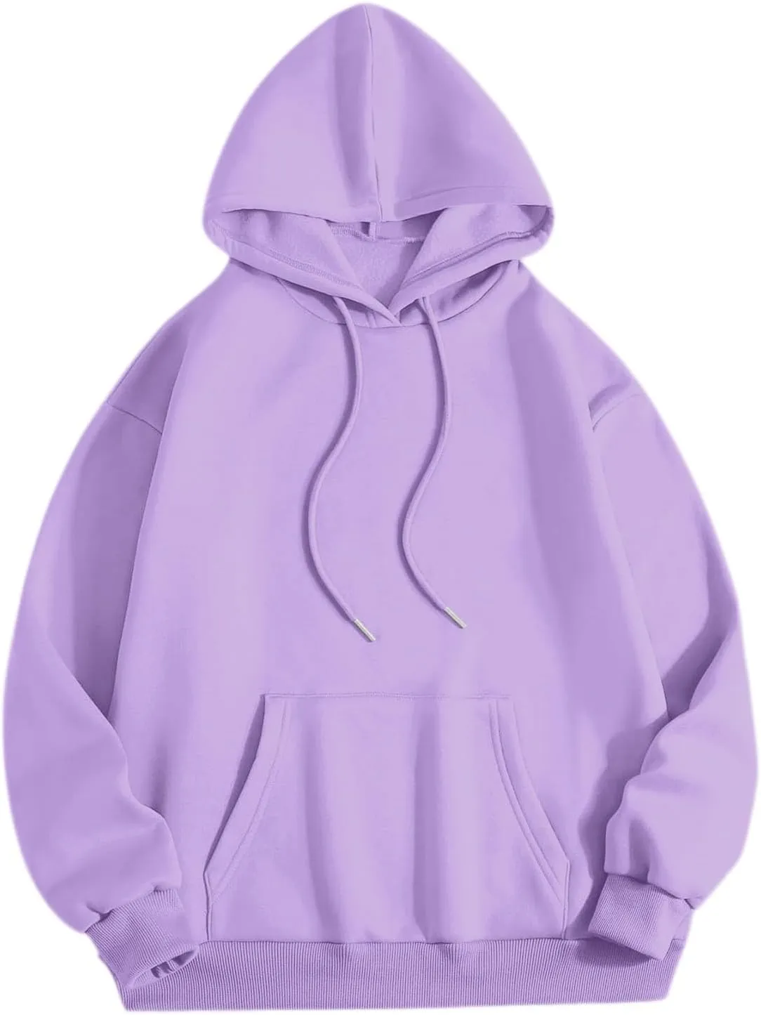 Cute Plain Hoodies for Women Teen Girls Aesthetic Fleece Solid Sweatshirt Pullover Long Sleeve Basic Tops