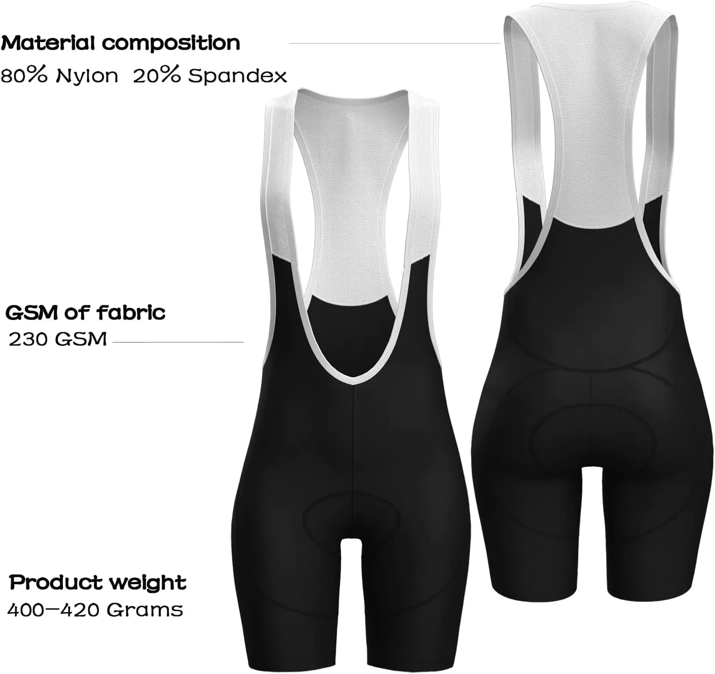 Cycling Bibs Women Padded Bike Shorts Womens Bicycle Shorts with Padding 4D Biking Pants with Mesh Pockets