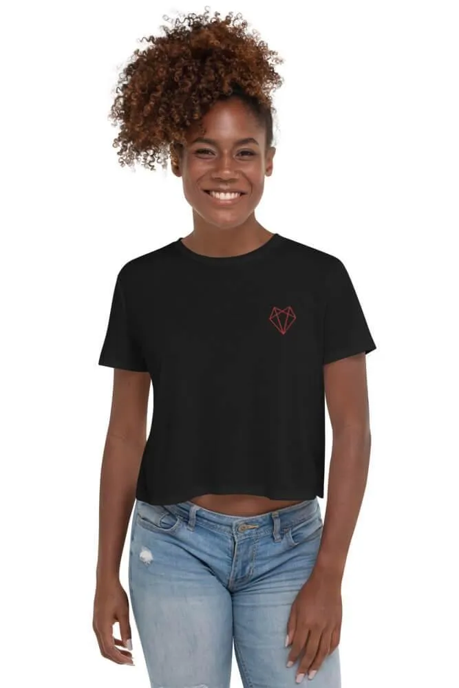Darkest Fox Embroidered Logo Crop Tee