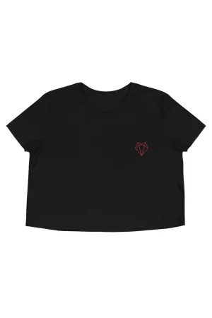 Darkest Fox Embroidered Logo Crop Tee