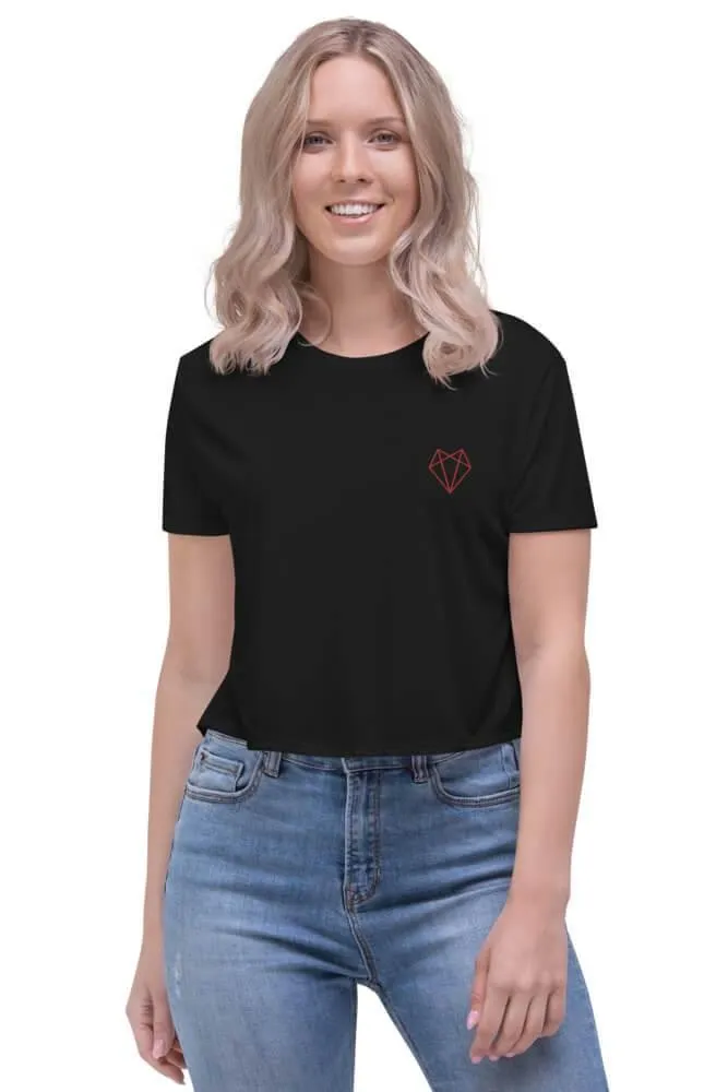 Darkest Fox Embroidered Logo Crop Tee