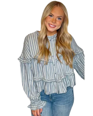 Denim Reversible Boho Blouse