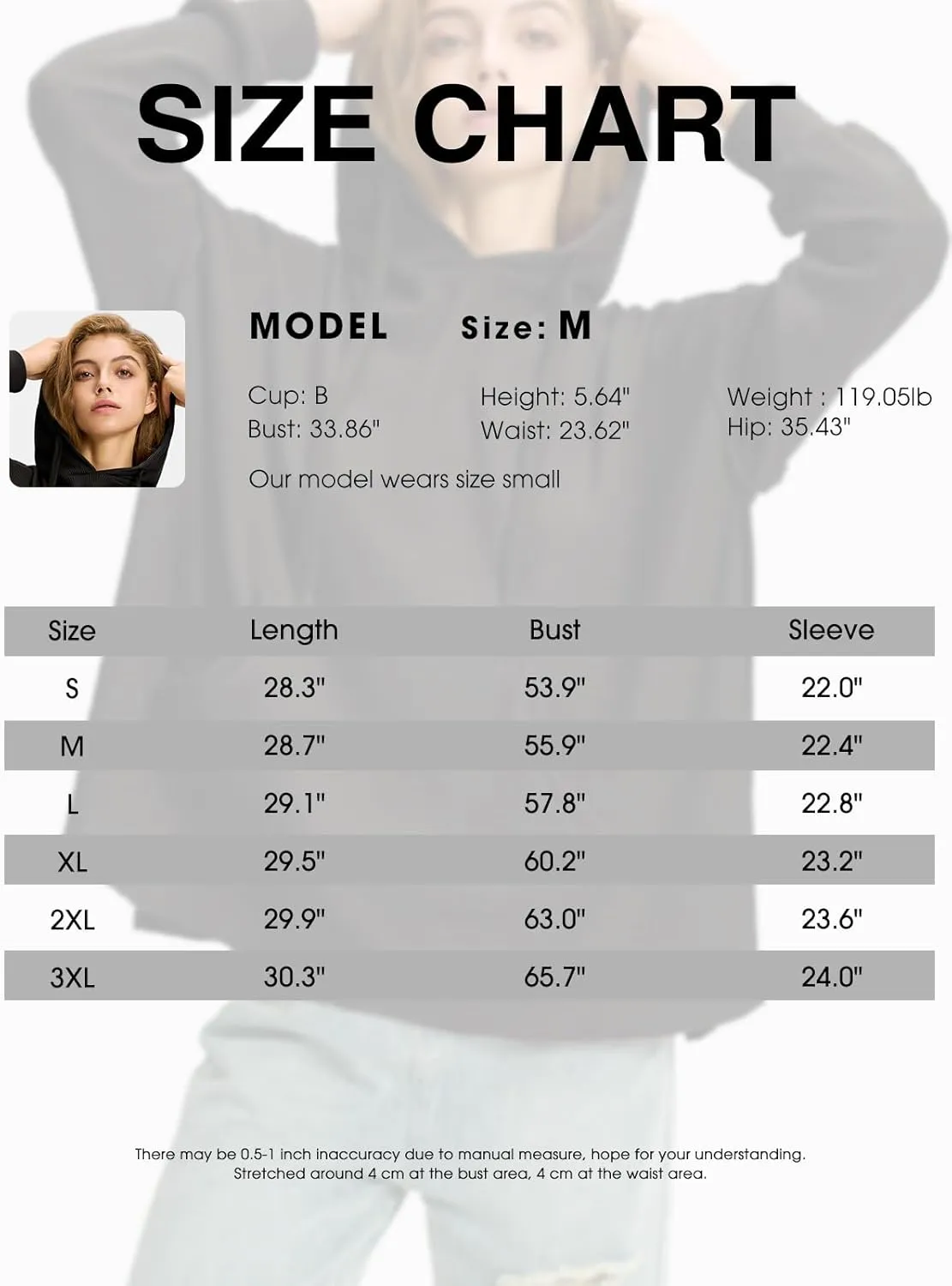 EXLURA Womens Oversized Waffle Hoodies Drawstring Lightweight Plus Size Pullover Sweatshirt with Pocket 2024 Trendy Outfits