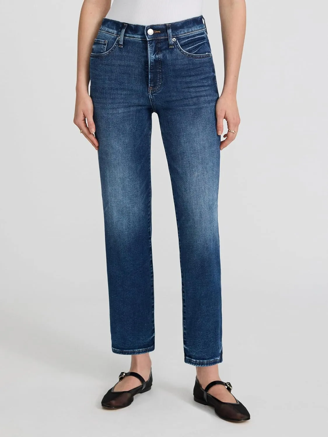 EXPRESS Womens HIGH Rise Straight Ankle Jean