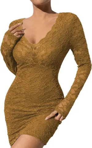 Fashion Plus Size Lace Dress Chiffon Wrap V Neck Bodycon Pencil Dresses Women Cocktail Party Guest Mini Dress Clubwear