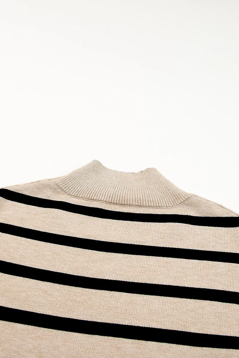 Fashion Striped Turtleneck Sweater