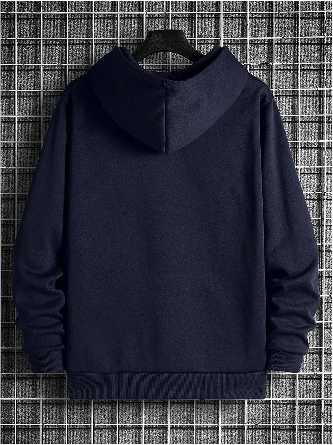 Floerns Men's Graphic Print Long Sleeve Drawstring Hoodie Pullover Sweatshirt