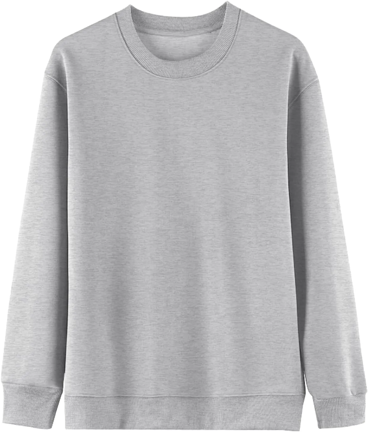 Flygo Mens Crewneck Sweatshirt Fleece Pullover Top Oversized Casual Long Sleeve Sweatshirts Sweater Fashion Streetwear